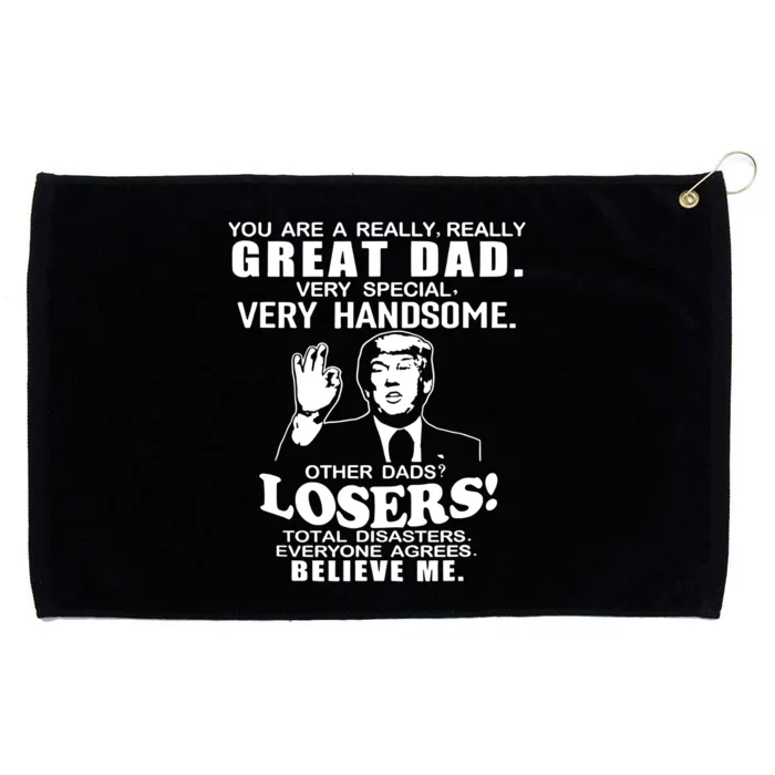 Vintage You Are A Great Great Dad Support Trump Grommeted Golf Towel