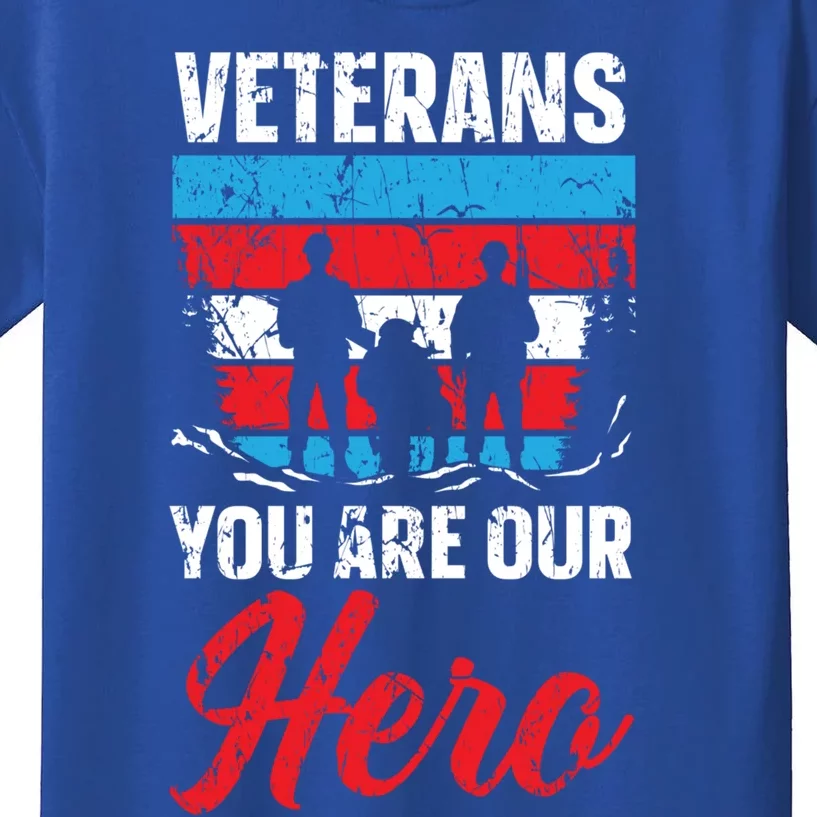 Veterans You Are Our Hero Usa Flag American Memorial Day Gift Kids T-Shirt