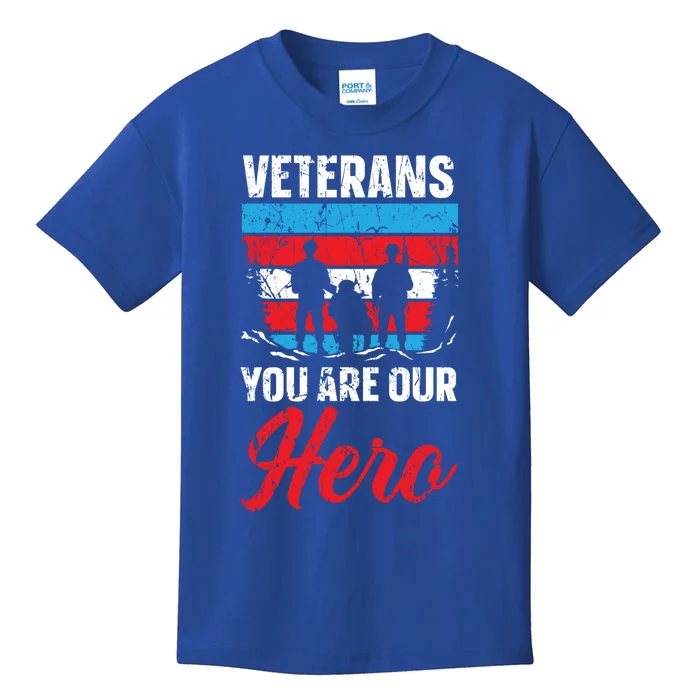 Veterans You Are Our Hero Usa Flag American Memorial Day Gift Kids T-Shirt