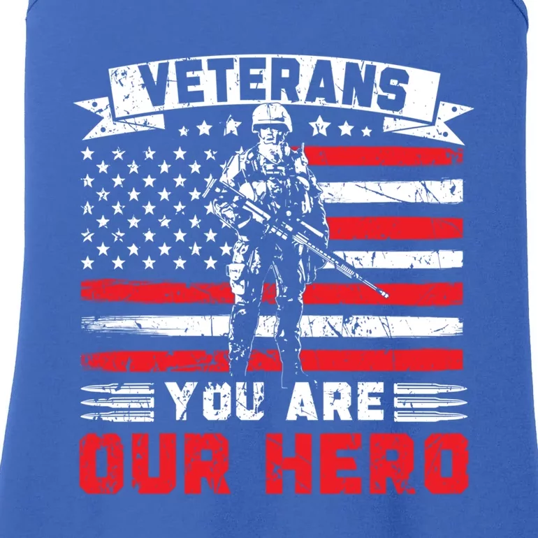 Veterans You Are Our Hero Usa Flag American Memorial Day Gift Ladies Essential Tank