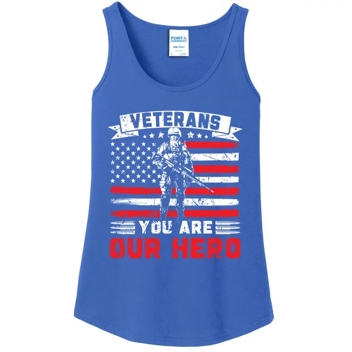 Veterans You Are Our Hero Usa Flag American Memorial Day Gift Ladies Essential Tank