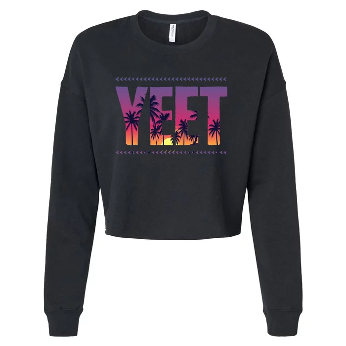 Vintage Yeet Apparel Saying Cropped Pullover Crew