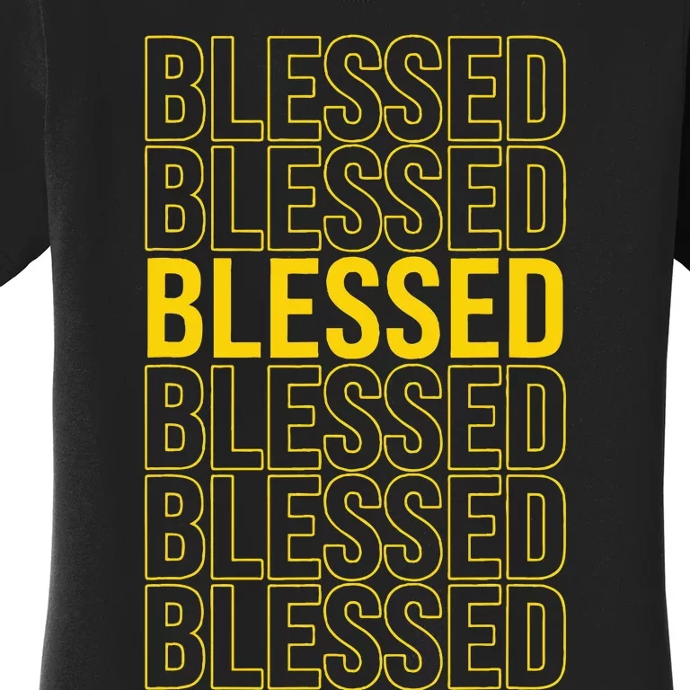 Varsitygold Yellow Blessed Universitygold Yellow Women's T-Shirt