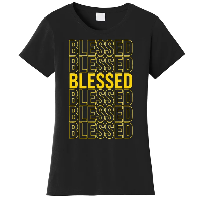 Varsitygold Yellow Blessed Universitygold Yellow Women's T-Shirt