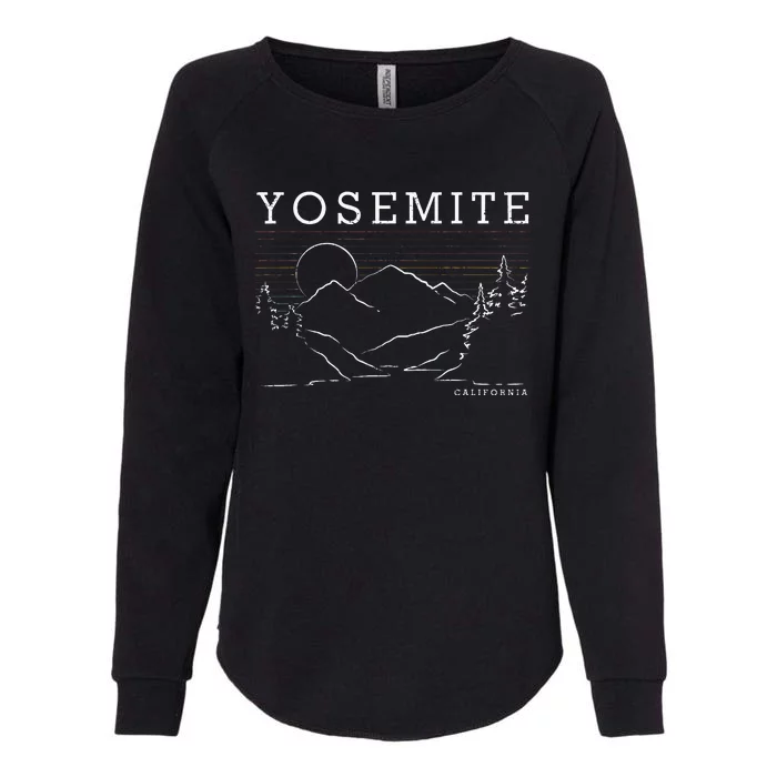 Vintage Yosemite California Retro Hiking Camping Womens California Wash Sweatshirt