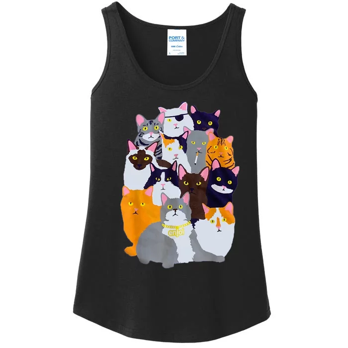 Vintage Y2K Enjoi Cat Gang Cute Cat Mom Cat Dad Cat Lover TShirt Ladies Essential Tank