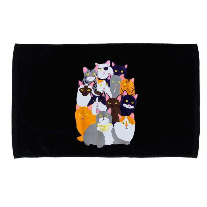 Vintage Y2K Enjoi Cat Gang Cute Cat Mom Cat Dad Cat Lover TShirt Microfiber Hand Towel