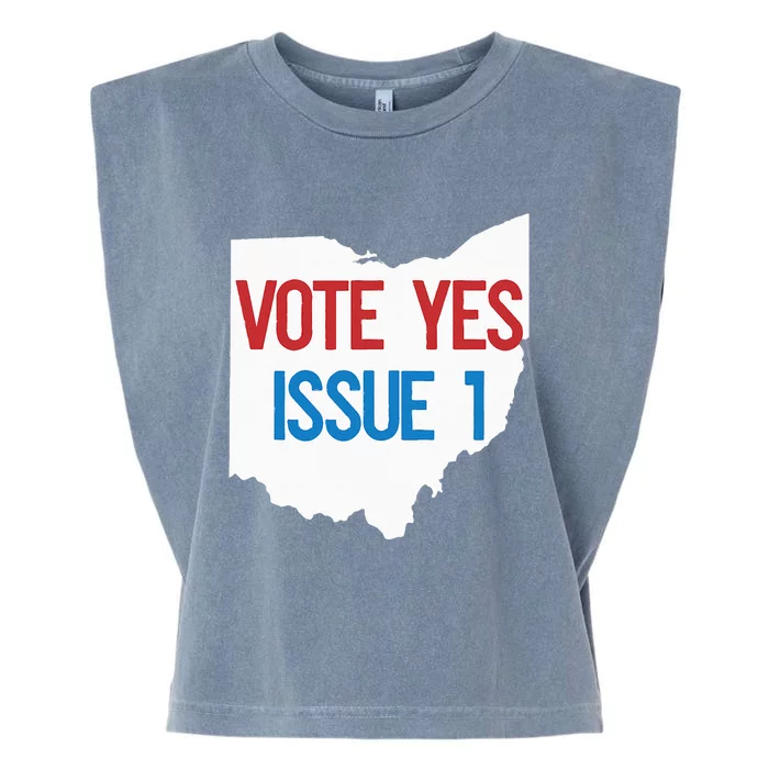 Vote Yes Issue 1 Garment-Dyed Women's Muscle Tee