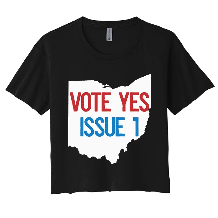 Vote Yes Issue 1 Women's Crop Top Tee