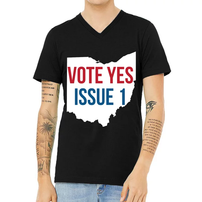 Vote Yes Issue 1 V-Neck T-Shirt