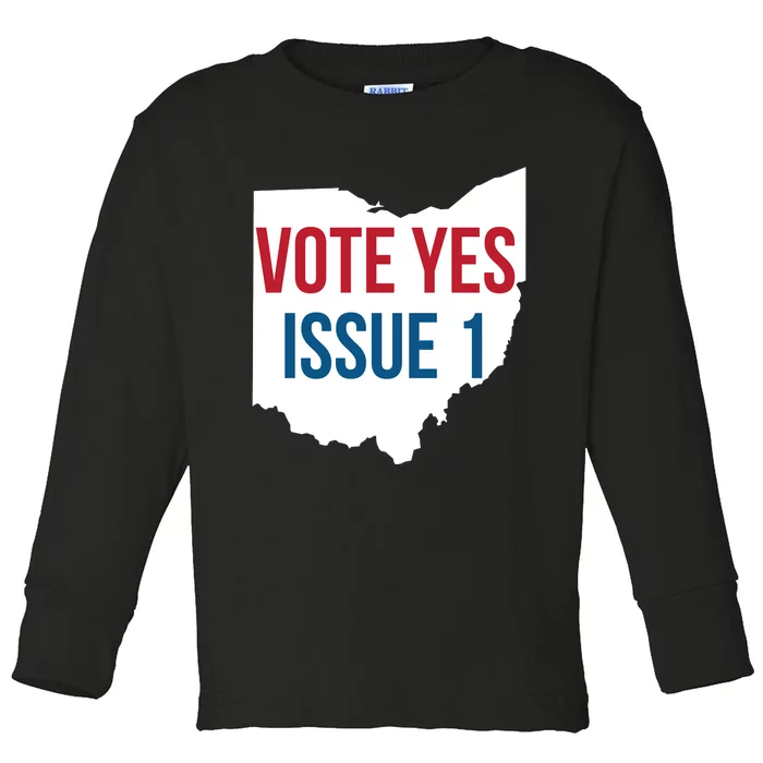 Vote Yes Issue 1 Toddler Long Sleeve Shirt