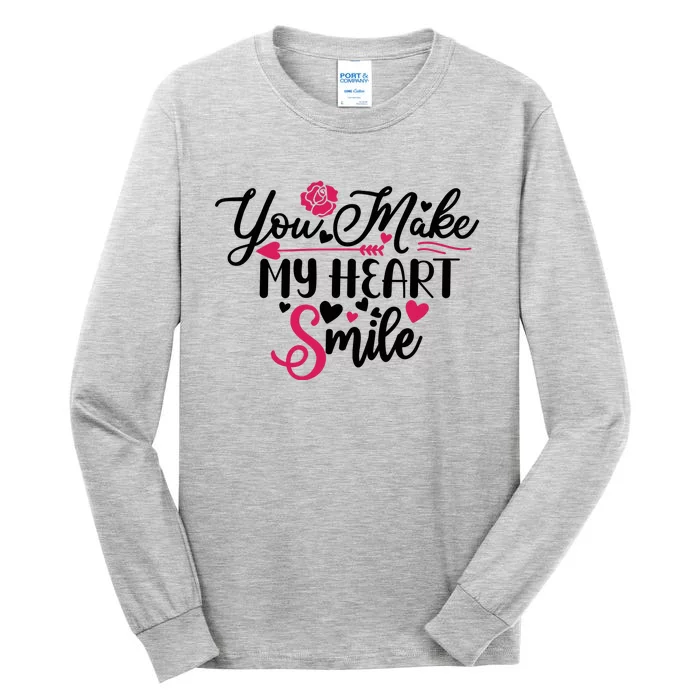 Valentine You Make My Heart Smile Tall Long Sleeve T-Shirt