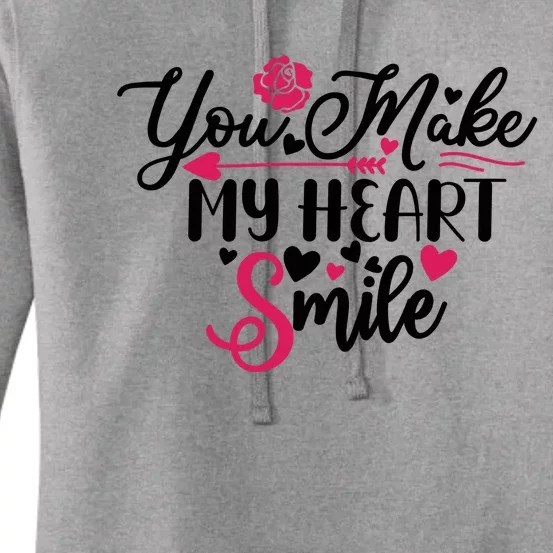 Valentine You Make My Heart Smile Women's Pullover Hoodie