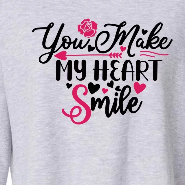 Valentine You Make My Heart Smile Cropped Pullover Crew