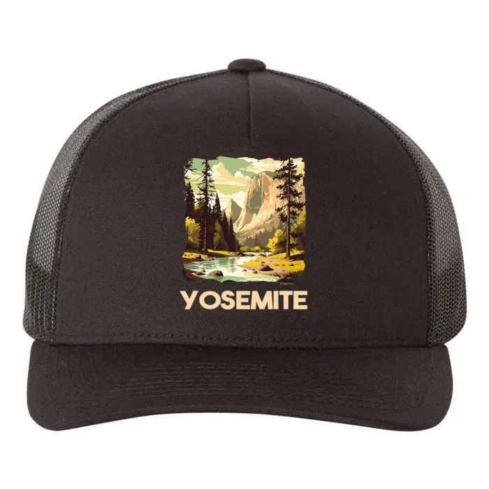 Vintage Yosemite National Park Nature Lover Adventure Yupoong Adult 5-Panel Trucker Hat