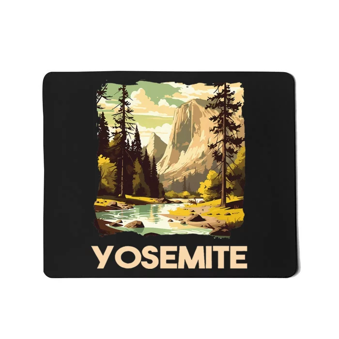 Vintage Yosemite National Park Nature Lover Adventure Mousepad