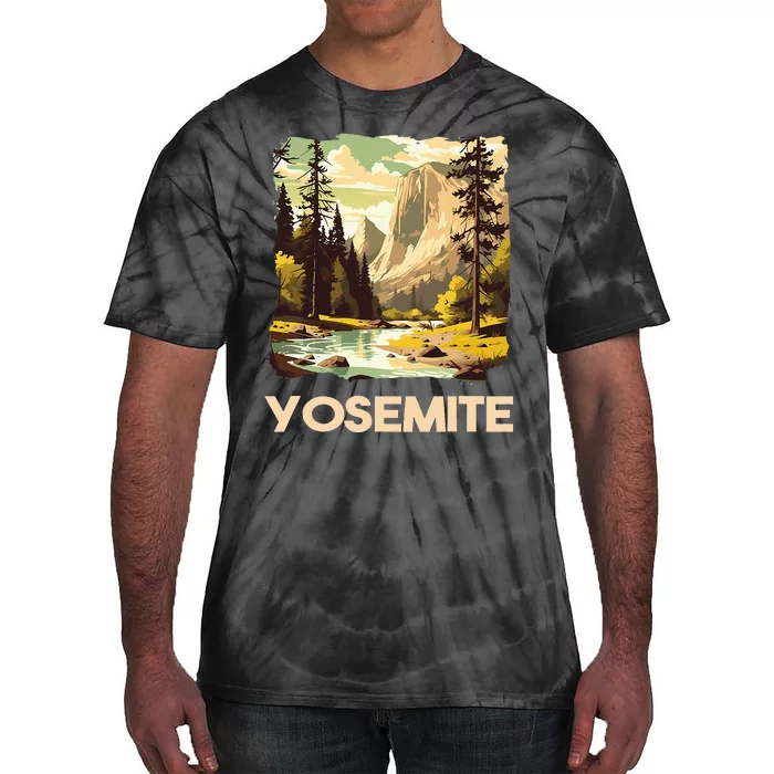 Vintage Yosemite National Park Nature Lover Adventure Tie-Dye T-Shirt