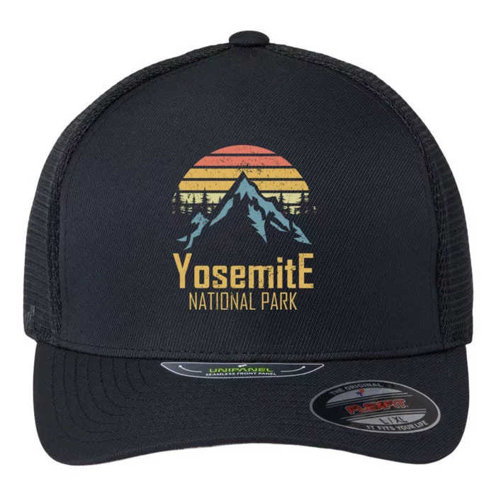 Vintage Yosemite National Park California Gift Flexfit Unipanel Trucker Cap