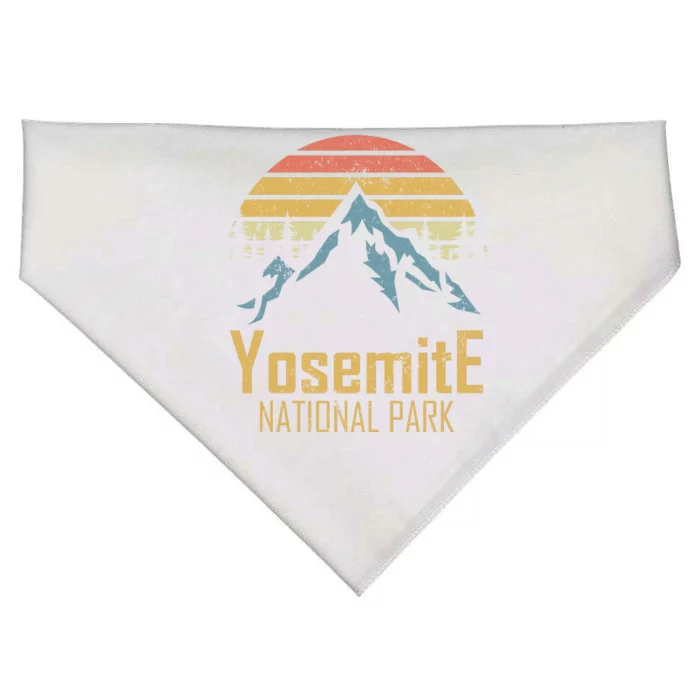 Vintage Yosemite National Park California Gift USA-Made Doggie Bandana