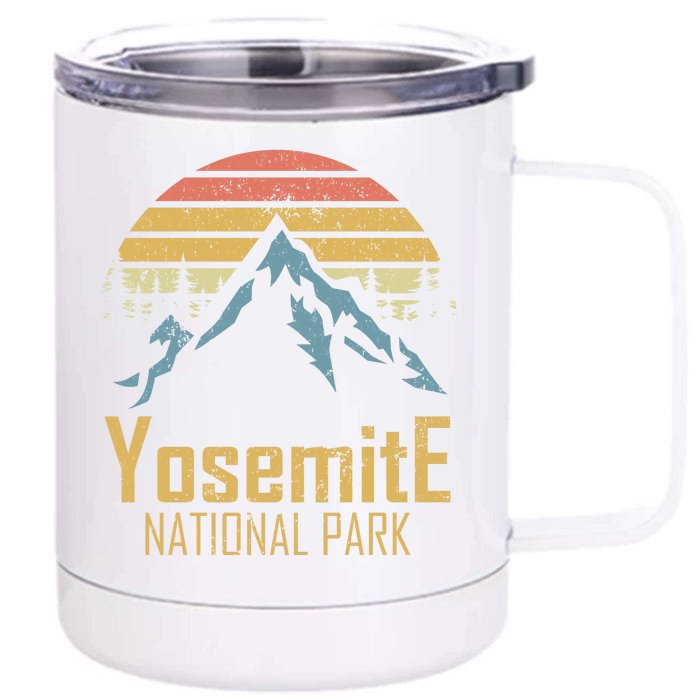 Vintage Yosemite National Park California Gift Front & Back 12oz Stainless Steel Tumbler Cup