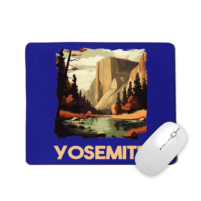 Vintage Yosemite National Park Nature Lover Adventure Mousepad