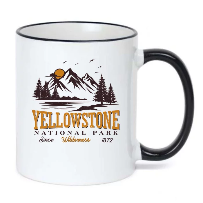 Vintage Yellowstone National Park Wilderness Since 1872 Black Color Changing Mug