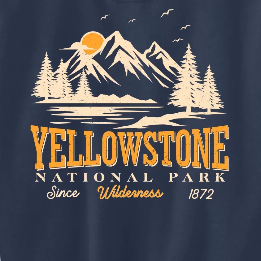 Vintage Yellowstone National Park Wilderness Since 1872 Kids Sweatshirt