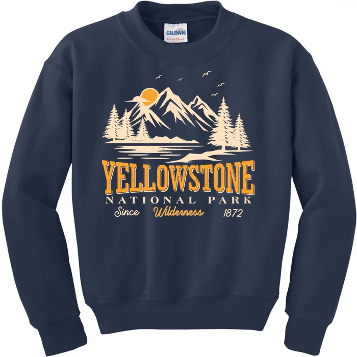 Vintage Yellowstone National Park Wilderness Since 1872 Kids Sweatshirt