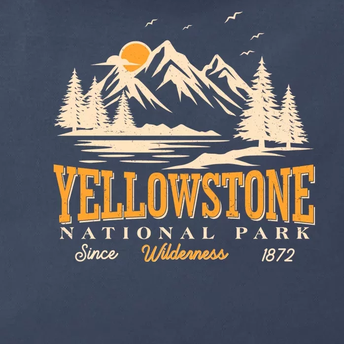 Vintage Yellowstone National Park Wilderness Since 1872 Zip Tote Bag