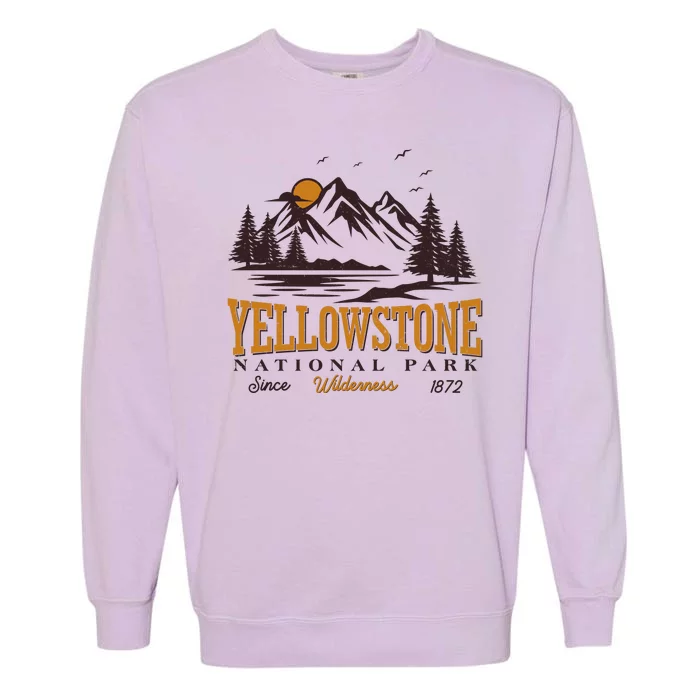 Vintage Yellowstone National Park Wilderness Since 1872 Garment-Dyed Sweatshirt