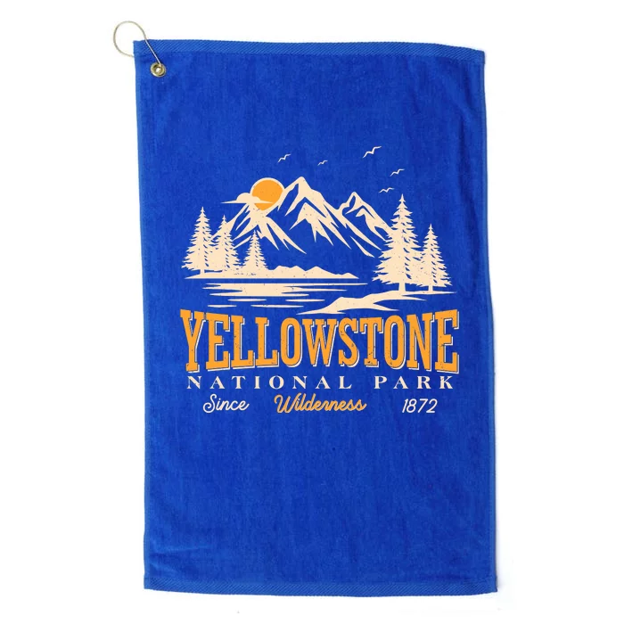 Vintage Yellowstone National Park Wilderness Since 1872 Platinum Collection Golf Towel