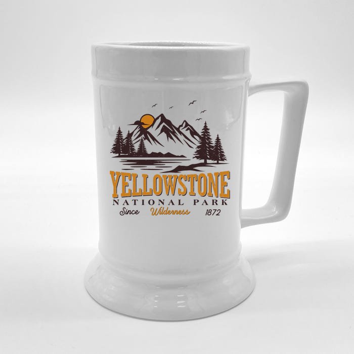 Vintage Yellowstone National Park Wilderness Since 1872 Front & Back Beer Stein