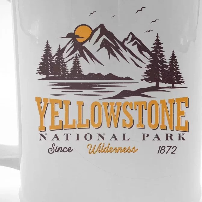 Vintage Yellowstone National Park Wilderness Since 1872 Front & Back Beer Stein