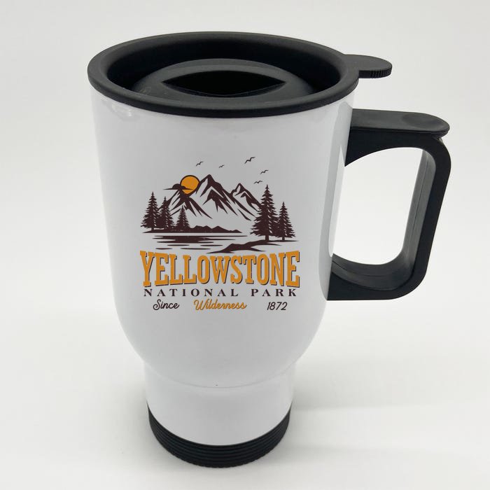 Vintage Yellowstone National Park Wilderness Since 1872 Front & Back Stainless Steel Travel Mug