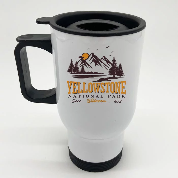 Vintage Yellowstone National Park Wilderness Since 1872 Front & Back Stainless Steel Travel Mug