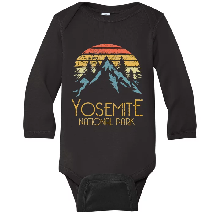 Vintage Yosemite National Park California Baby Long Sleeve Bodysuit