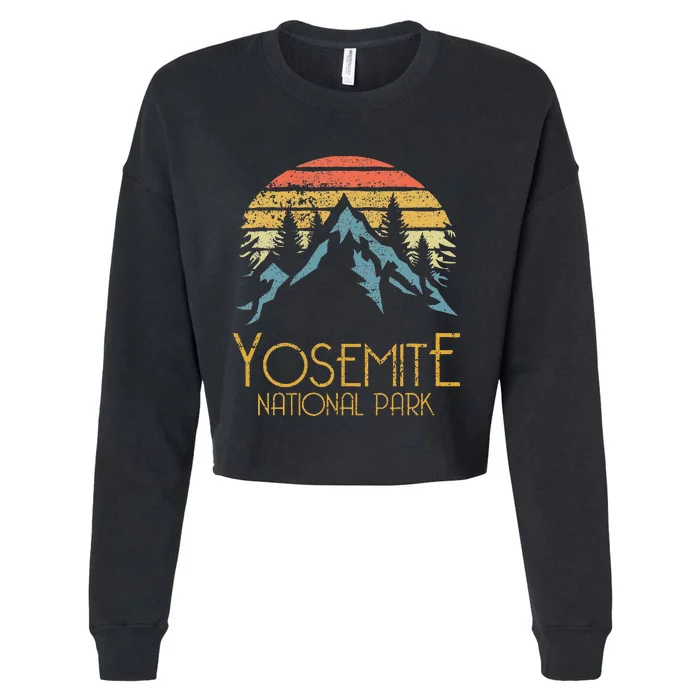 Vintage Yosemite National Park California Cropped Pullover Crew