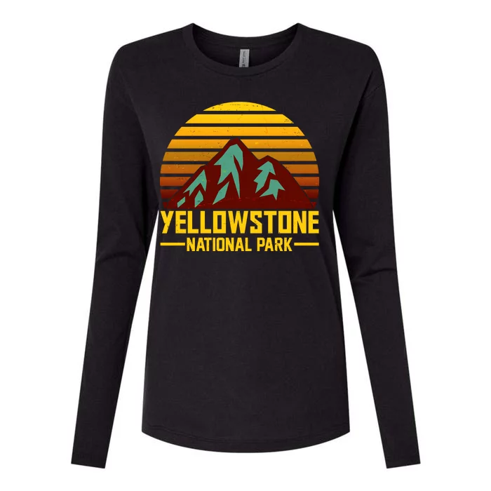 Vintage Yellowstone National Park Womens Cotton Relaxed Long Sleeve T-Shirt