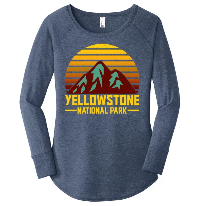 Vintage Yellowstone National Park Women's Perfect Tri Tunic Long Sleeve Shirt