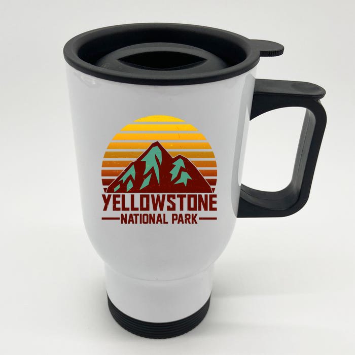 Vintage Yellowstone National Park Front & Back Stainless Steel Travel Mug