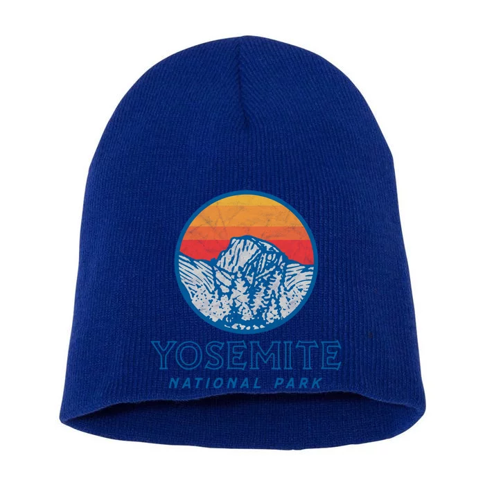 Vintage Yosemite National Park Eighties Graphic Badge Cool Gift Short Acrylic Beanie