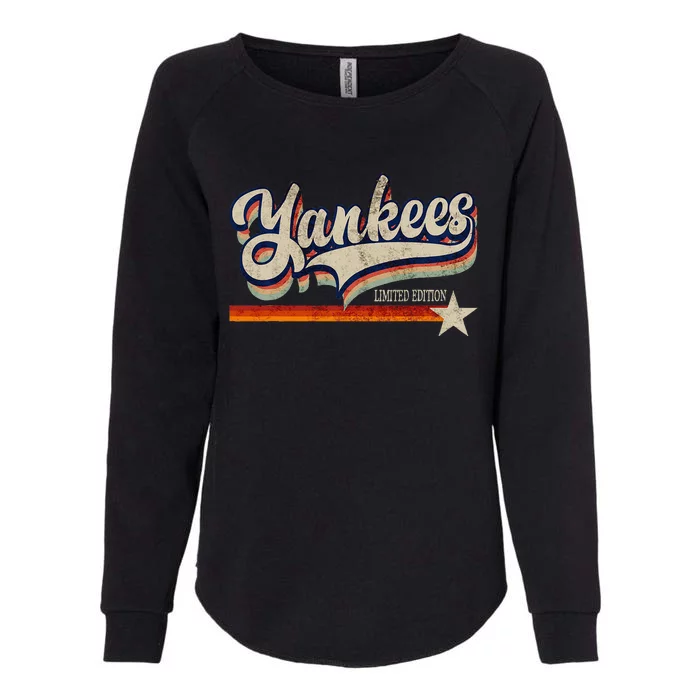 Vintage Y.A.N.K.E.E.S Name Proud Retro Womens California Wash Sweatshirt