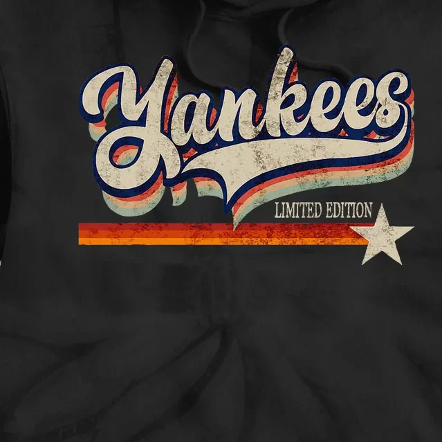 Vintage Y.A.N.K.E.E.S Name Proud Retro Tie Dye Hoodie