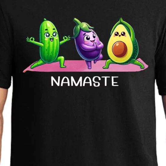 Vegetable Yoga Poses Eat Your Vegetables Day Yoga Lover Funny Gift Pajama Set