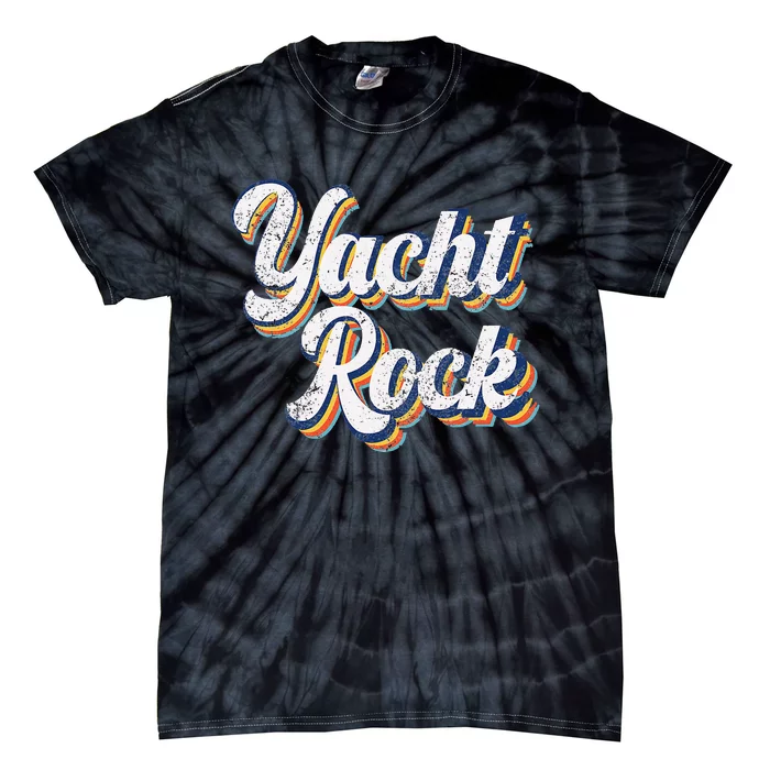 Vintage Yacht Rock Party Boat Drinking Tie-Dye T-Shirt