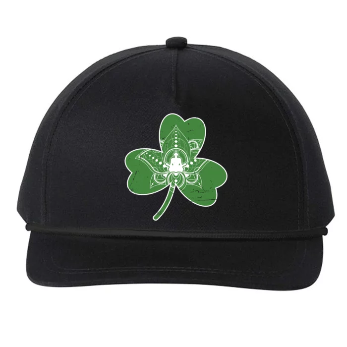 Vintage Yoga Shamrock Yoga Irish Shamrock St Patricks Day Gift Snapback Five-Panel Rope Hat