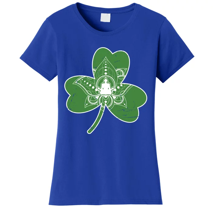 Vintage Yoga Shamrock Yoga Irish Shamrock St Patricks Day Gift Women's T-Shirt