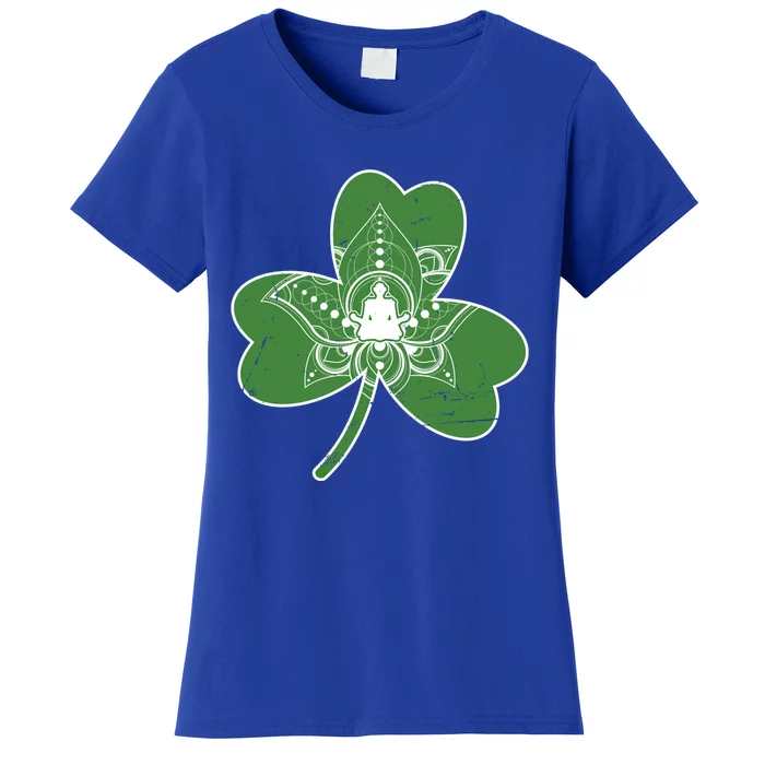 Vintage Yoga Shamrock Yoga Irish Shamrock St Patricks Day Gift Women's T-Shirt