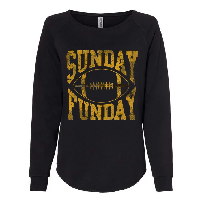 Vintage Yellow Sunday Funday Football Gift Gift Womens California Wash Sweatshirt