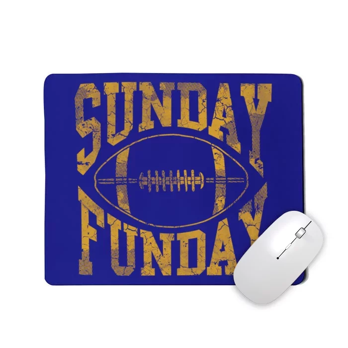 Vintage Yellow Sunday Funday Football Gift Gift Mousepad